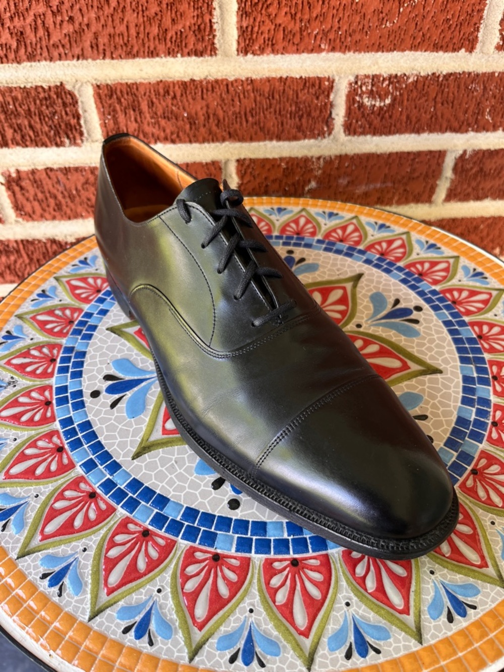 Church's Consul Mens 11 US 10 UK Black Leather Cap Toe Oxford Made in England